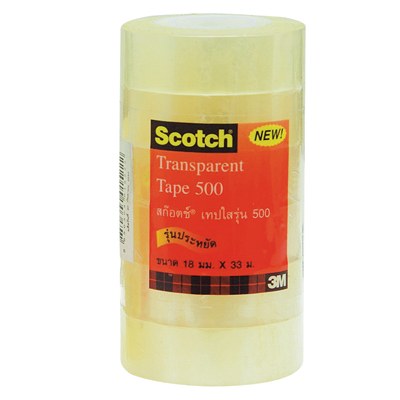 เทปใส สก๊อตช์ 500 ขนาด 3/4 นิ้ว x 36 หลา
