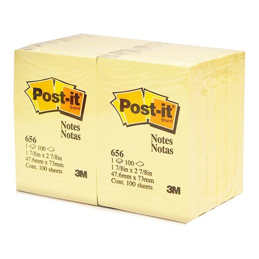 กระดาษโน้ต Post-it 656 สีเหลือง 2x3 นิ้ว