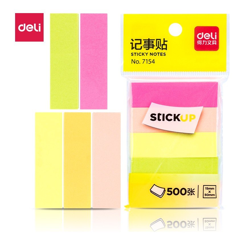 อินเด็กซ์แท็บ Deli 7154 ขนาด 15x50 มม. คละสี