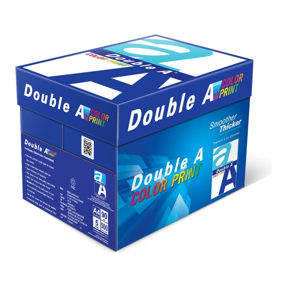 กระดาษถ่ายเอกสาร Double A Color Print A4 90 แกรม