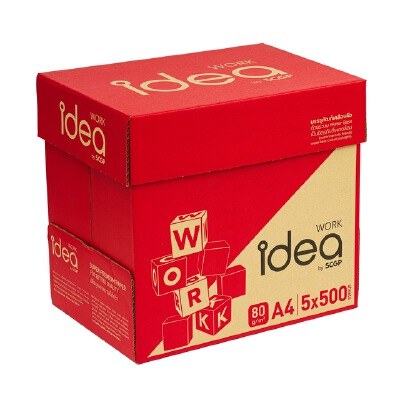 กระดาษถ่ายเอกสาร A4 80 แกรม (กล่อง 5 รีม)
