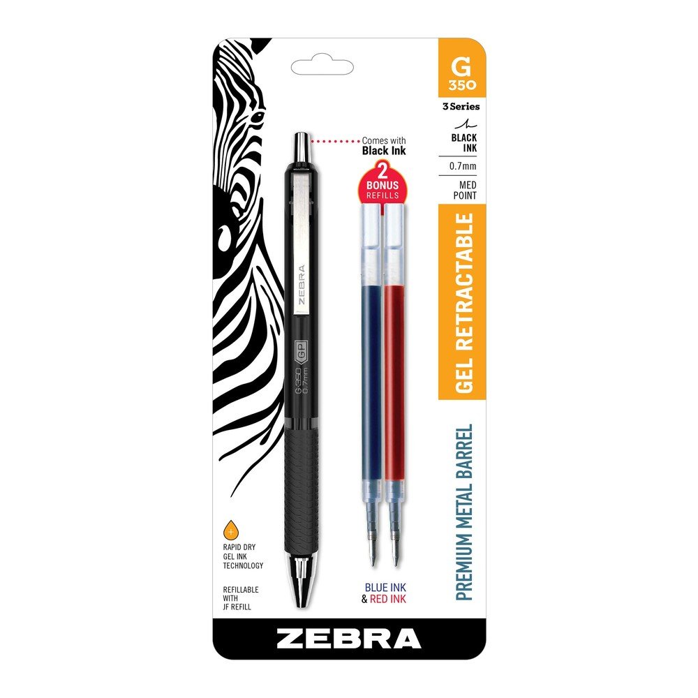ปากกาหมึกเจลแบบกด Zebra G-350